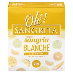 Ole Sangrita Boisson au vin aromatissée sangria blanche (Pièce d’identité requise au moment du ramassage) 4000 ml, 0,55 $/100ml