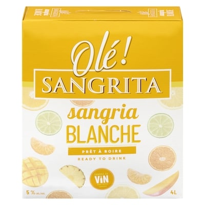 Ole Sangrita Boisson au vin aromatissée sangria blanche (Pièce d’identité requise au moment du ramassage) 4000 ml, 0,64 $/100ml