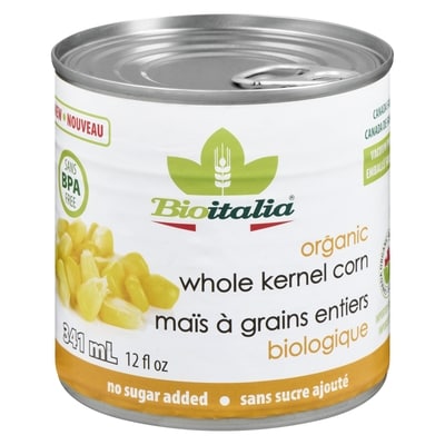 Bioitalia Organic Whole Kernel Corn 340 ml, $1.03/100ml