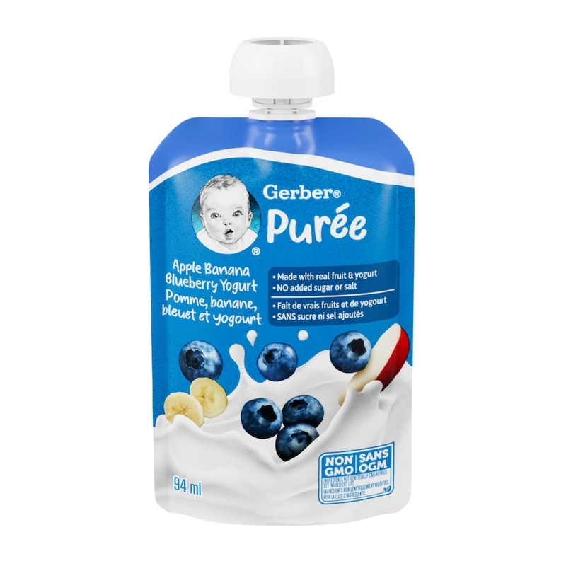 Apple Banana Blueberry Yogurt Purée