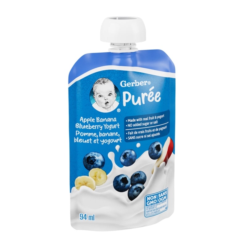 Apple Banana Blueberry Yogurt Purée