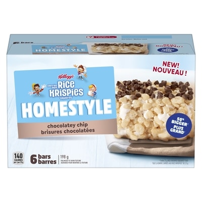Kellogg’s Homestyle barres brisures chocolatées 198 g, 2,02 $/100g