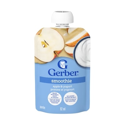 Nestlé Gerber Purée Smoothie, Pomme et yogourt 99 g, 2,01 $/100g