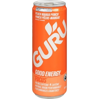 Guru Peach Mango Punch 355 ml, $1.12/100ml