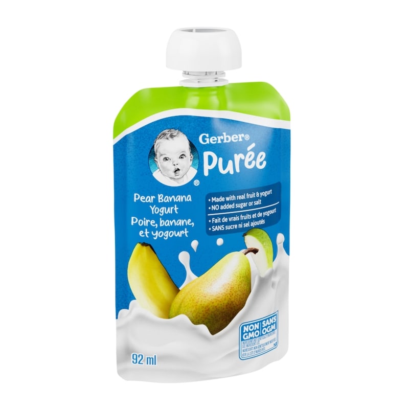 Pear Banana Yogurt Purée, Pouch