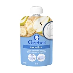 Nestlé Gerber Purée Smoothie, Poire, banane et yogourt 99 g, 2,01 $/100g