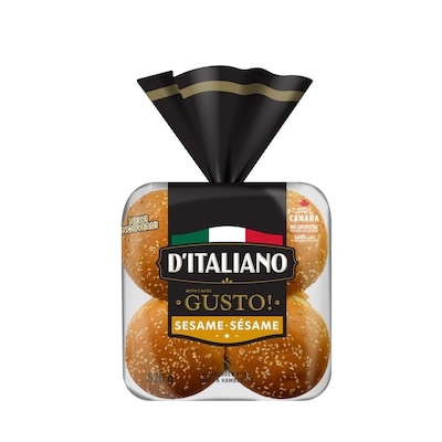 D’Italiano Pains à hamburger au sésame Gusto! 520 g, 0,77 $/100g