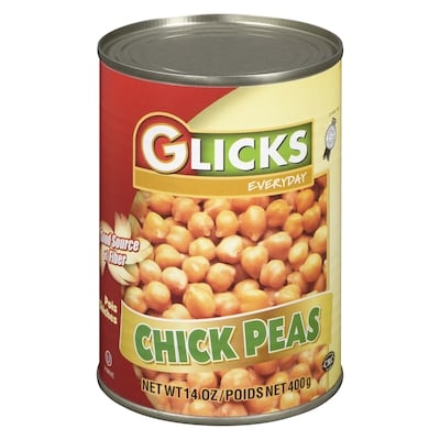 Glicks Chick Peas 400 g, $0.60/100g