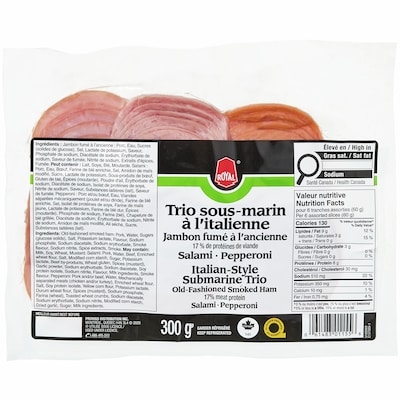 Royal Italian-Style Submarine Trio Slices 300 g, $2.33/100g