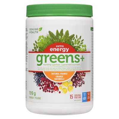 Superaliment nourrissant poudre extra energy greens+ orange naturelle