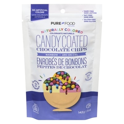 Pure Food Candy Coated Chocolate Chips Rainbow 142 g, $3.73/100g