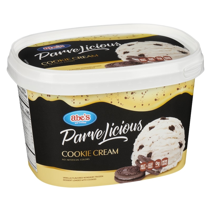 Parvelicious Vanilla Flavored Nondairy Frozen Dessert Loaded With Cookies Cookie Cream