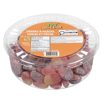Jus' Better Cherry N Peachy 550 g, $1.18/100g