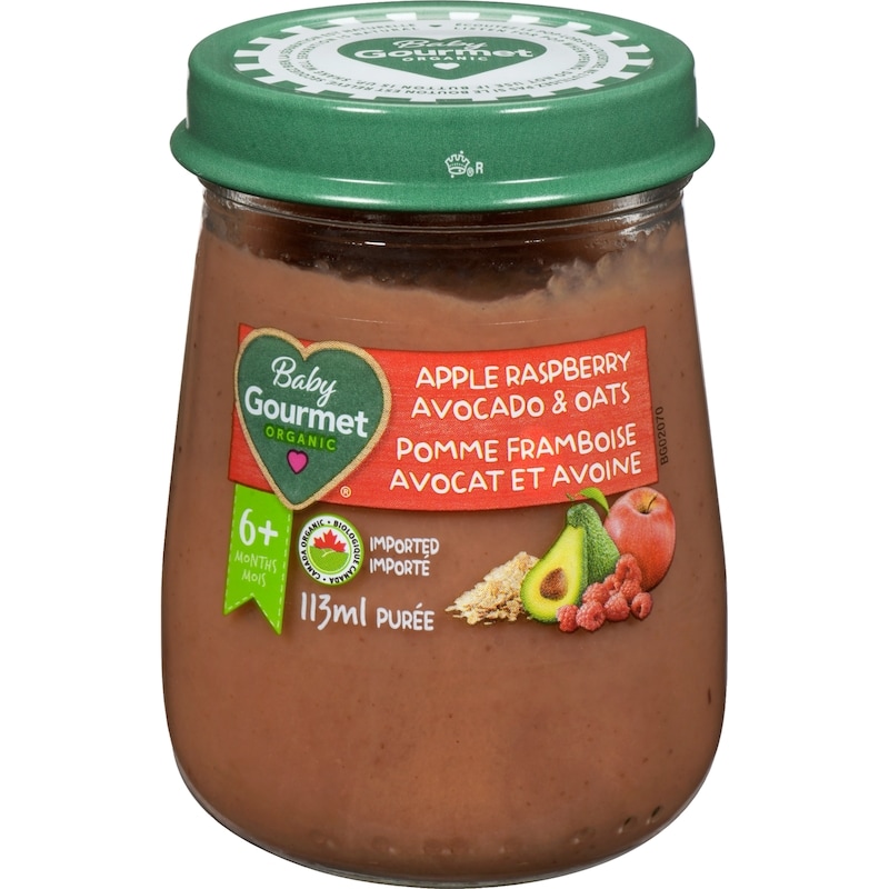 Organic Baby Food Jar Apple Raspberry Avocado & Oats 