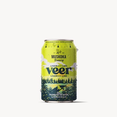 Veer Non-Alcoholic Beer Lager With Lime, Case