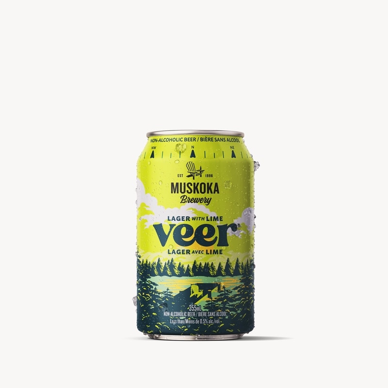 Veer Non-Alcoholic Beer Lager With Lime, Case