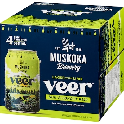 Veer Non-Alcoholic Beer Lager With Lime, Case