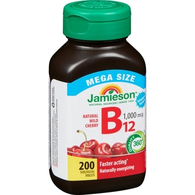 B₁₂ Natural Wild Cherry 1,000 Mcg Mega Size
