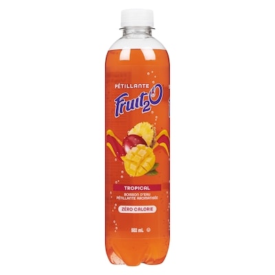 Fruit 2O Boisson d'eau pétillante aromatisée tropical 502 ml, 0,38 $/100ml