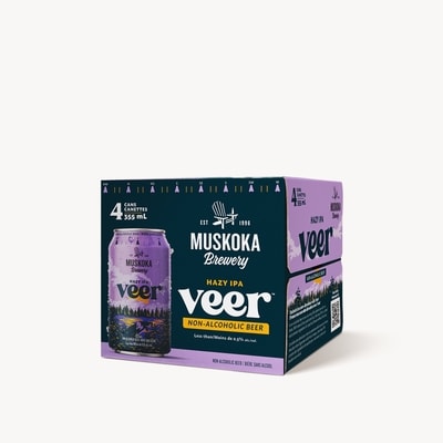 Muskoka Brewery Veer Non-Alcoholic Beer Hazy Ipa, Case 4x355.0 ml, $0.84/100ml