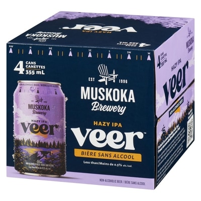 Muskoka Brewery Veer bière sans alcool hazy ipa (caisse) 4x355.0 ml, 0,81 $/100ml