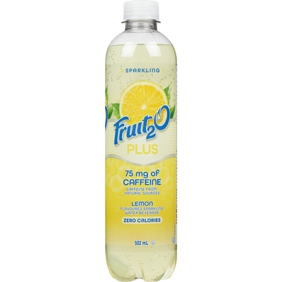 Fruit2O Flavoured Sparkling Water Beverage Plus Lemon 502 ml, $0.38/100ml