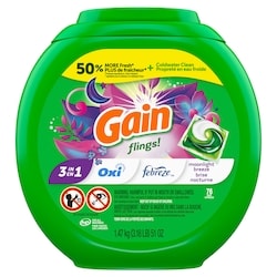 Gain Capsules Flings, parfum Brise nocturne, 76 capsules 1.54 kg, 1,30&nbsp;$/100g
