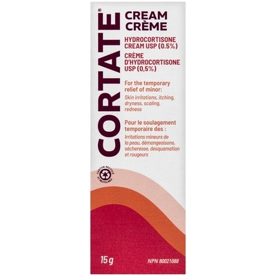 Cortate Crème D'Hydrocortisone USP (0,5%) 15 g, 39,93 $/100g