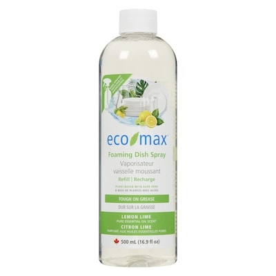Eco-Max Vaporisateur vaisselle moussant citron lime 500 ml, 0,70 $/100ml