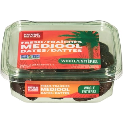 null Fraîches medjool dattes entières bio 340 g, 4,41 $/100g