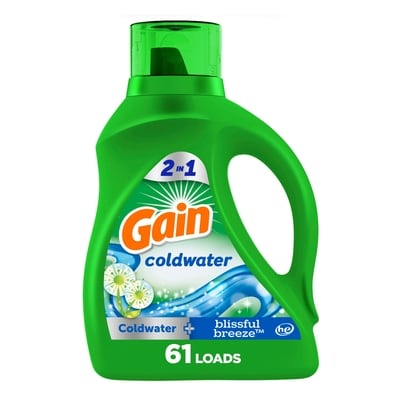 Gain Laundry Detergent Liquid, Blissful Breeze Scent, 61 Loads, with Aroma Boost 2.6 l, $0.38/100ml