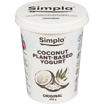 Simpla Coconut Plant-Based Yogurt Original 450 g, $2.22/100g