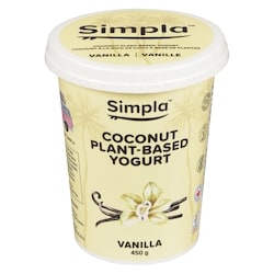 Simpla Coconut Plant-Based Yogurt Vanilla 450 g, $2.22/100g