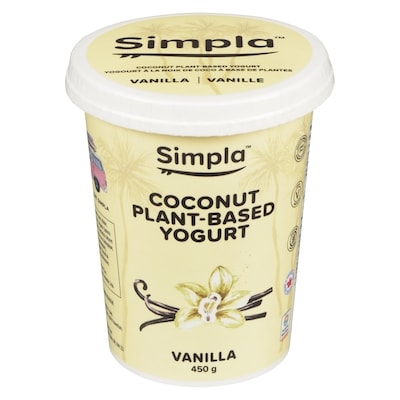 Simpla Coconut Plant-Based Yogurt Vanilla 450 g, $2.22/100g