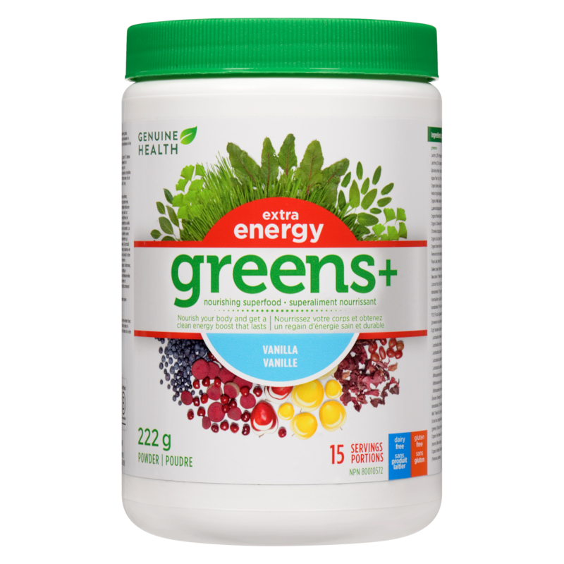 Nourishing Superfood Powder Extra Energy Greens+ Vanilla