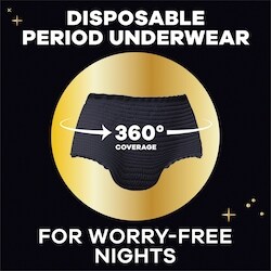 Always ZZZ Overnight Disposable Period Underwear for Women Sz XL