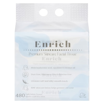 Enrich Enrich Premium Skincare Facial Tissue 480 ea, $0.03/1ea