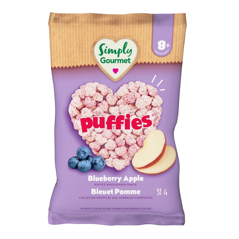 Blueberry Apple Puffies baby snack