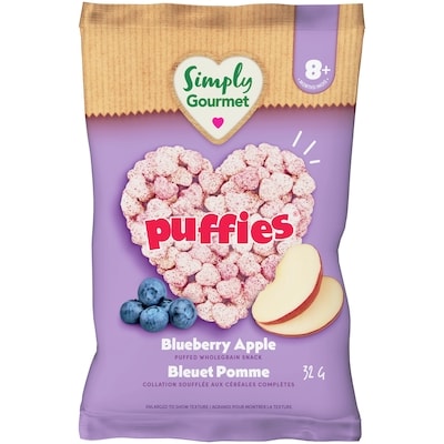 Baby Gourmet Blueberry Apple Puffies baby snack 32 g, $7.81/100g