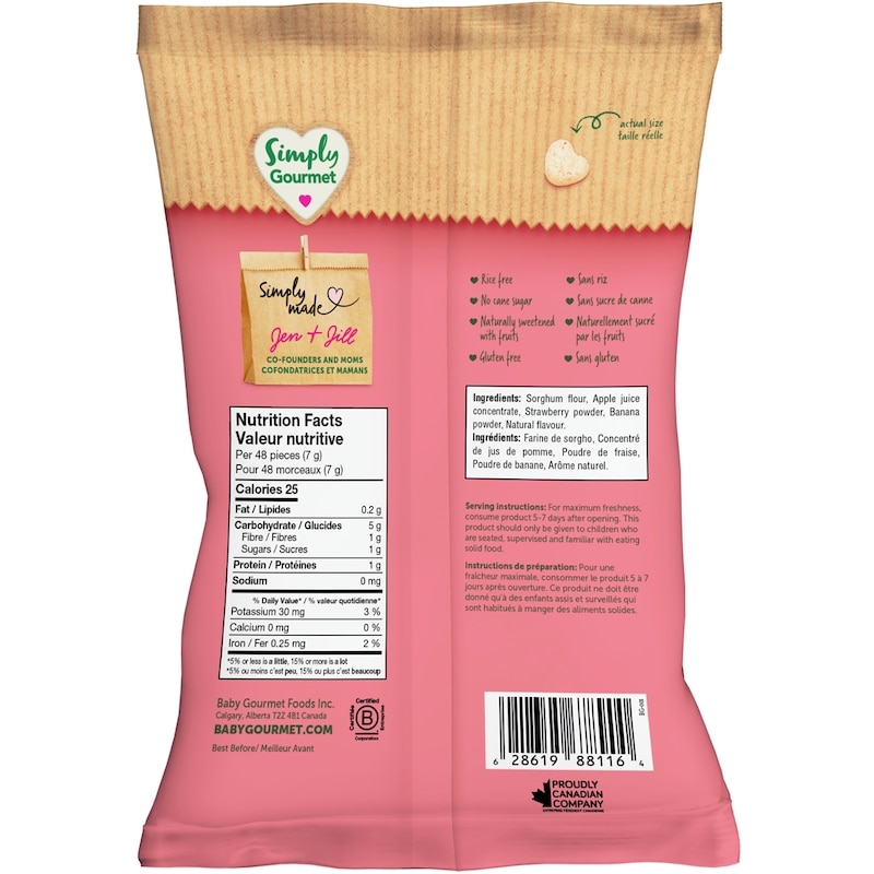 Strawberry Banana Puffies baby snack