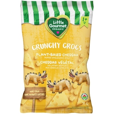 Baby Gourmet Crunchy Crocs Plant-based Cheddar Organic Toddler Snack 35 g, $14.26/100g
