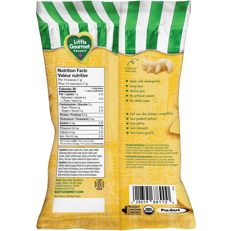 Crunchy Crocs Plant-based Cheddar Organic Toddler Snack