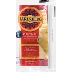 Jarlsberg Fromage affiné à pâte ferme douce saveur de noisette 26% m.g. 120 g, 4,99 $/100g