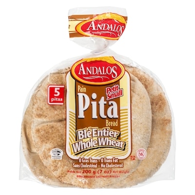 null Pita Bread Whole Wheat Small 200 g, $1.00/100g