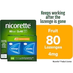 Nicorette Fruit 4mg 80 lozenge 80 ea, $0.46/1ea