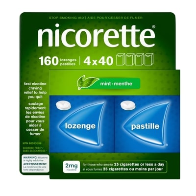 Nicorette Mint 2mg Lozenge 160 ea, $0.44/1ea