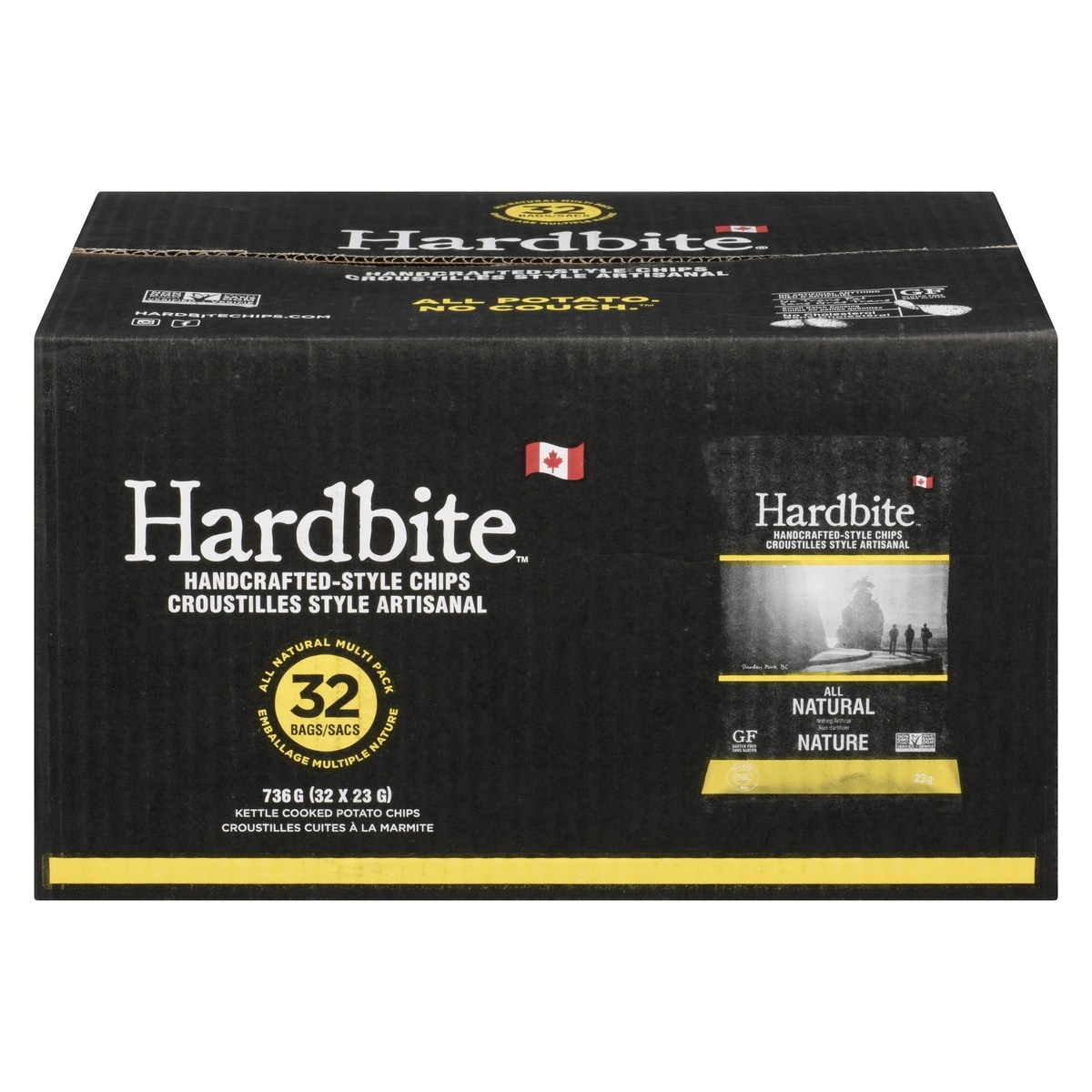 Hardbite Handcrafted-Style Chips All Natural Multi Pack 736 g, $2.04/100g