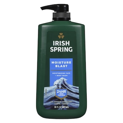 Irish Spring Moisturizing Face + Body Wash Moisture Blast 887 ml, $1.63/100ml