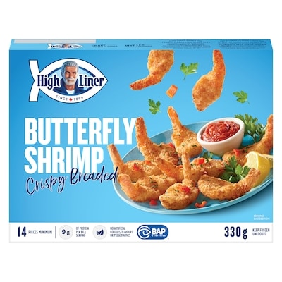 High Liner Crispy Breaded Butterfly Shrimp 330 g, $2.12/100g