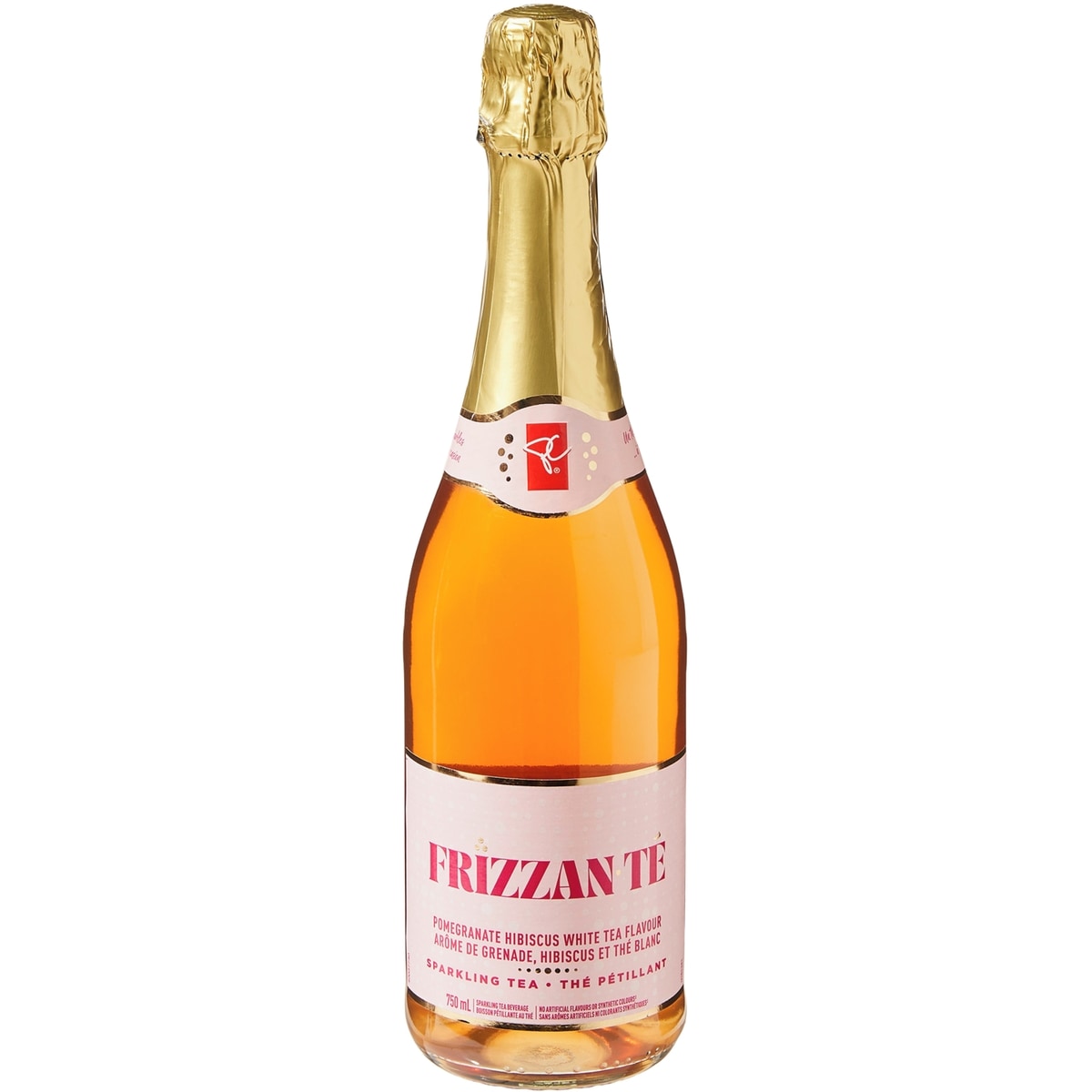 President's Choice FRIZZAN-TÉ Sparkling Tea Beverage Pomegranate Hibiscus White Tea Flavour 750 ml, $1.13/100ml